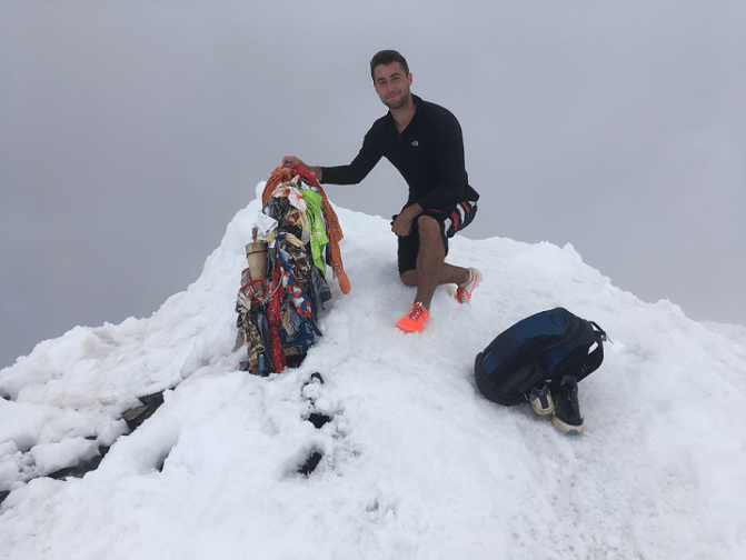 Adam on Summit of Mount Adams